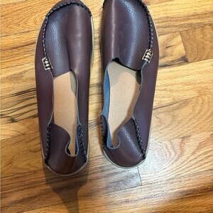 Brown brick Leather loafers